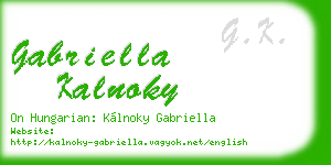 gabriella kalnoky business card