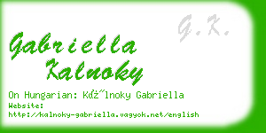 gabriella kalnoky business card